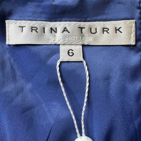 NWT $198 Trina Turk Rico A-Line Mini-Skirt India Garden Bengal Blue Size 6 - Picture 6 of 7